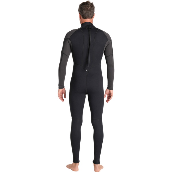 2026 C-Skins Mens Nuwave Element 3/2mm Back Zip Wetsuit C-NEL32STM - Black / Meteor / Olive